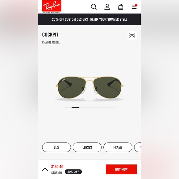 RAY-BAN: Cockpit Sunglasses - Picture 5 of 9